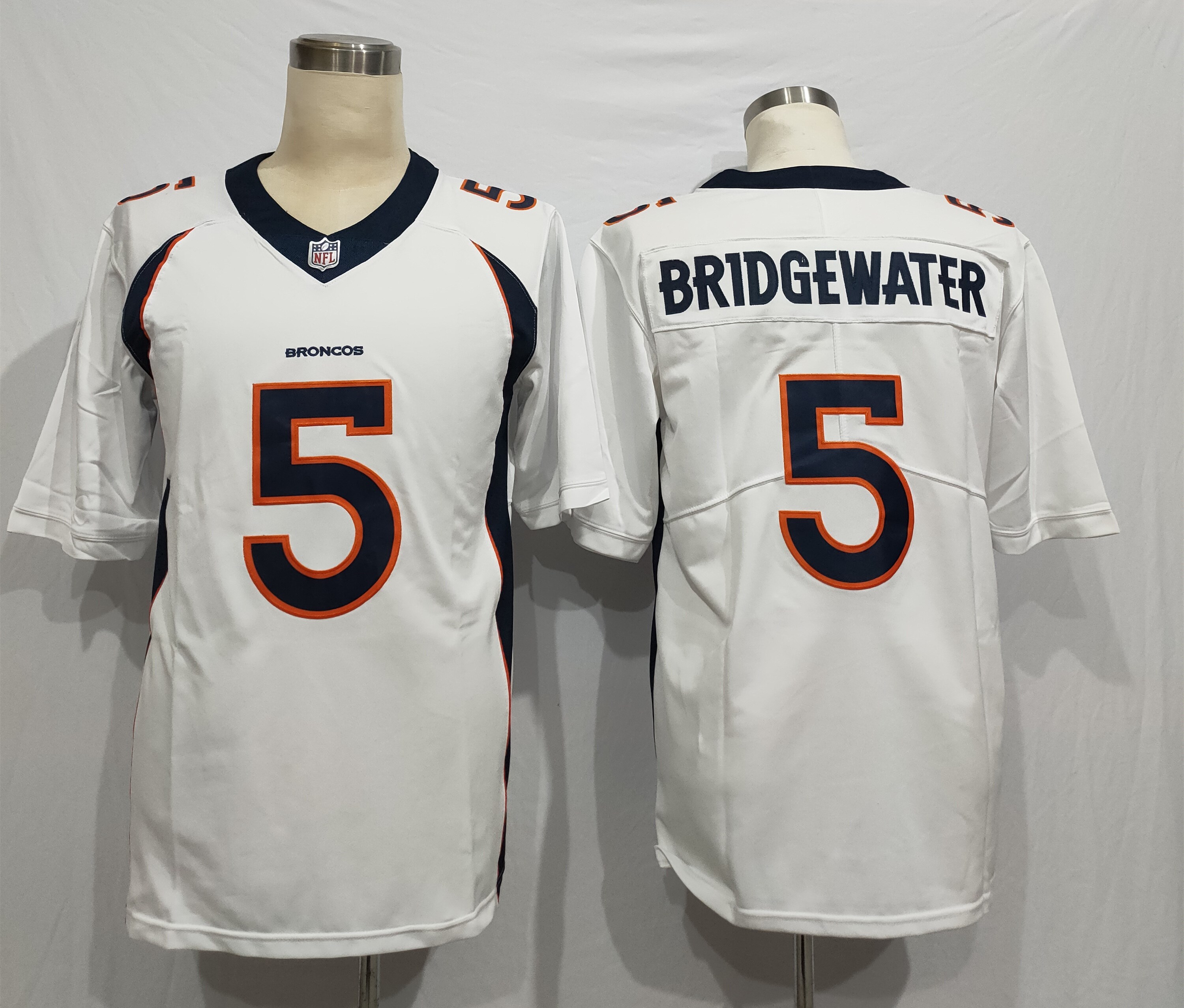 Men's Denver Broncos Teddy Bridgewater #5 White Jersey